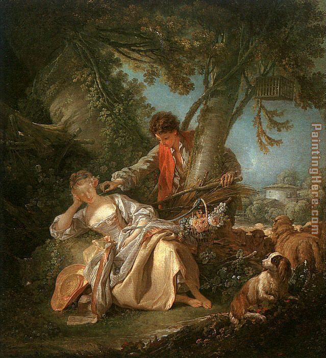 The Interrupted Sleep painting - Francois Boucher The Interrupted Sleep art painting